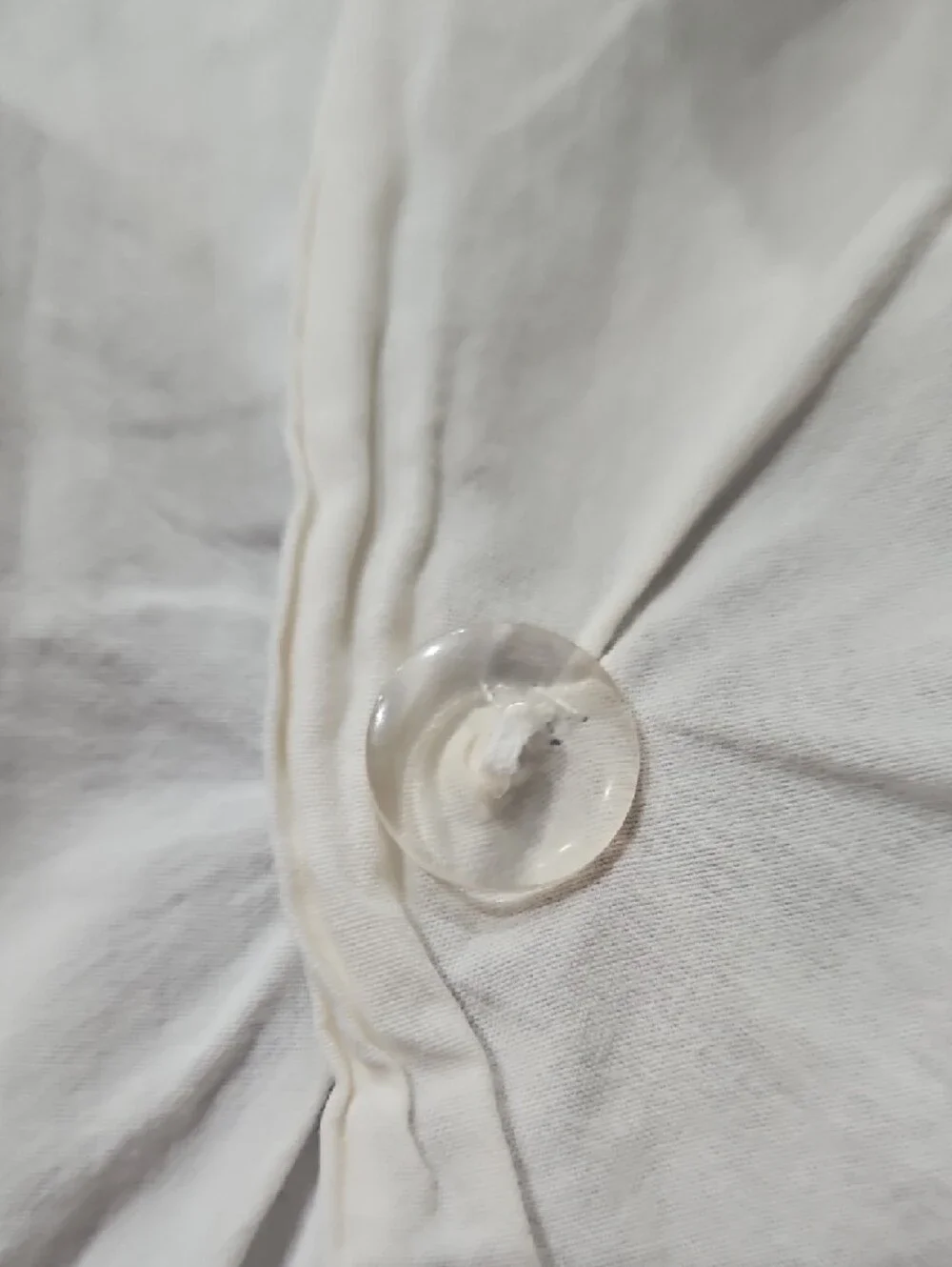 Anthropologie Cream Ruffled Duvet Cover